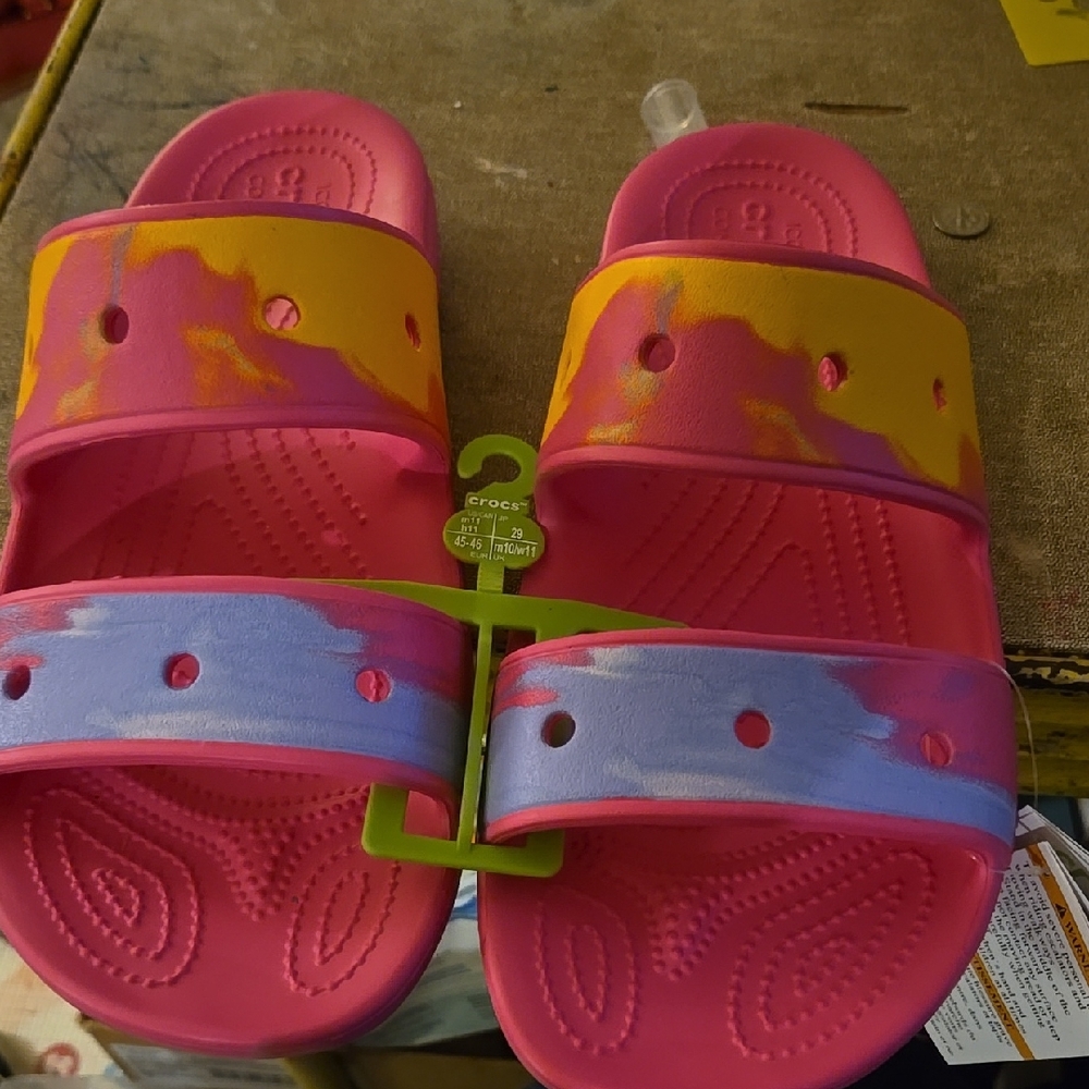 Vibrant Pink and Orange Womens Sandals